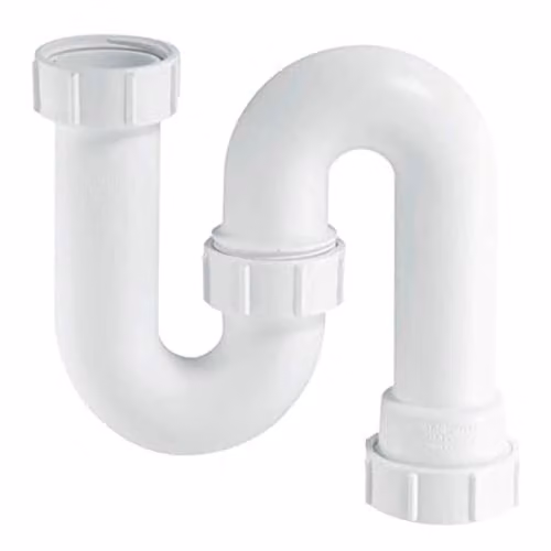 McAlpine SB10 White Plastic 1¼ inch 75mm Tubular Swivel S Trap with Multifit Compression Outlet
