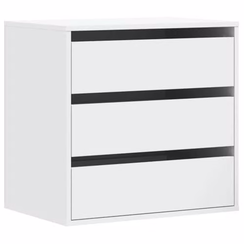vidaXL Corner Chest of Drawers in White, W: 60 cm, D: 41 cm, H: 58 cm