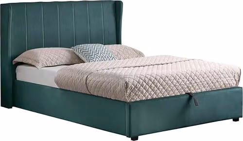 Seconique Amelia King Size Upholstered Ottoman Bed Frame in Green Velvet Fabric W/D/H: 180 x 200 x 116 cm – 3