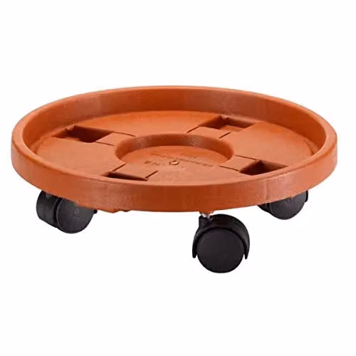 Marco Paul Plant Pot Caddy, Burnt Orange, Diameter: 29 cm – 2