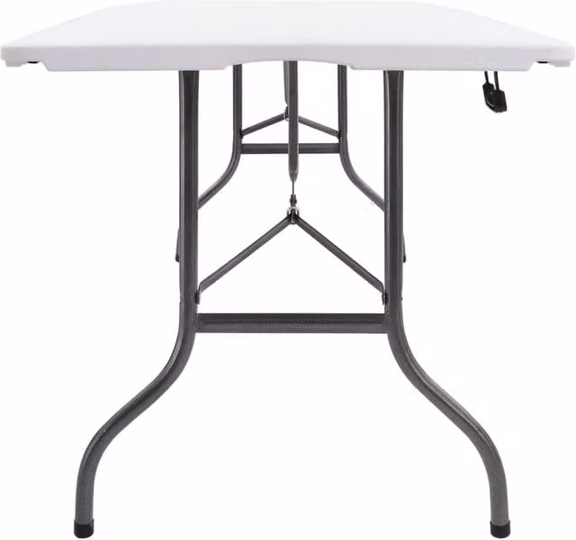 Berkfield Home Durable Folding Garden Table in White, W/D/H: 180 x 72 x 72 cm – 1
