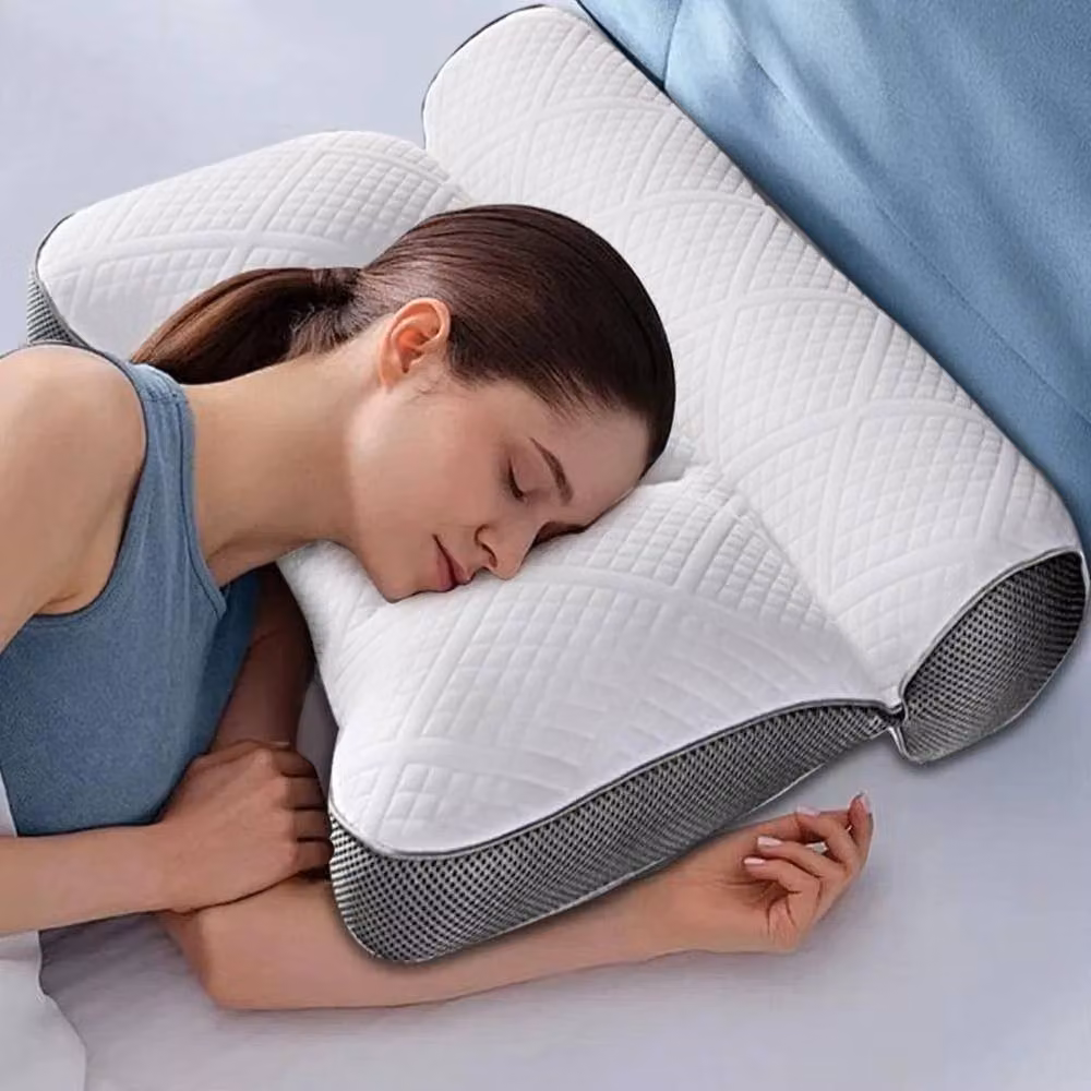 FLAVORA Cervical Orthopedic Deep Sleep Neck Pillow in White, W/D/H: 60 x 45 x 45 cm – 3