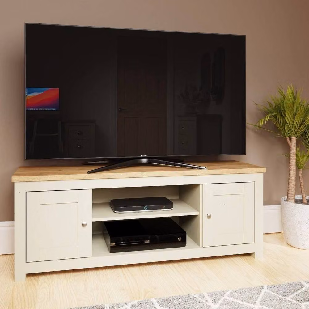 PAWNORA 2 Door Living Room TV Unit in Beige – 2