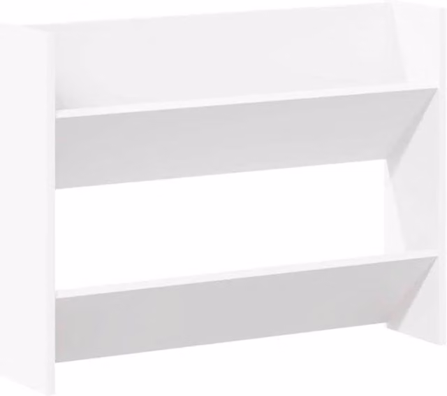 Berkfield Home Wall Mounted Shoe Cabinet in White, W: 80 cm, D: 18 cm, H: 60 cm