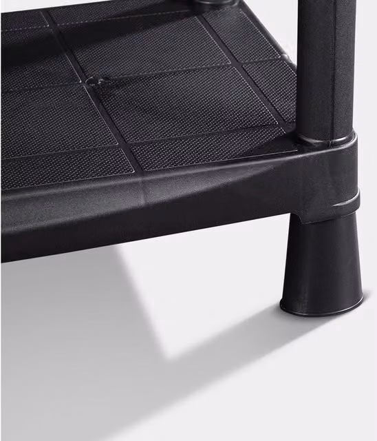 VonHaus 5-Tier Black Freestanding Shelving Units, Pack of 2