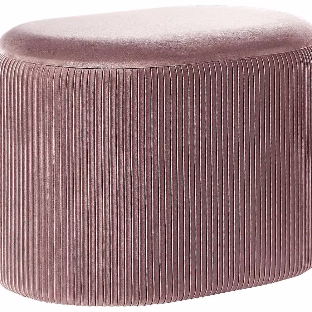 Wyld and Coco Pink Velvet Storage Pouffe – 2