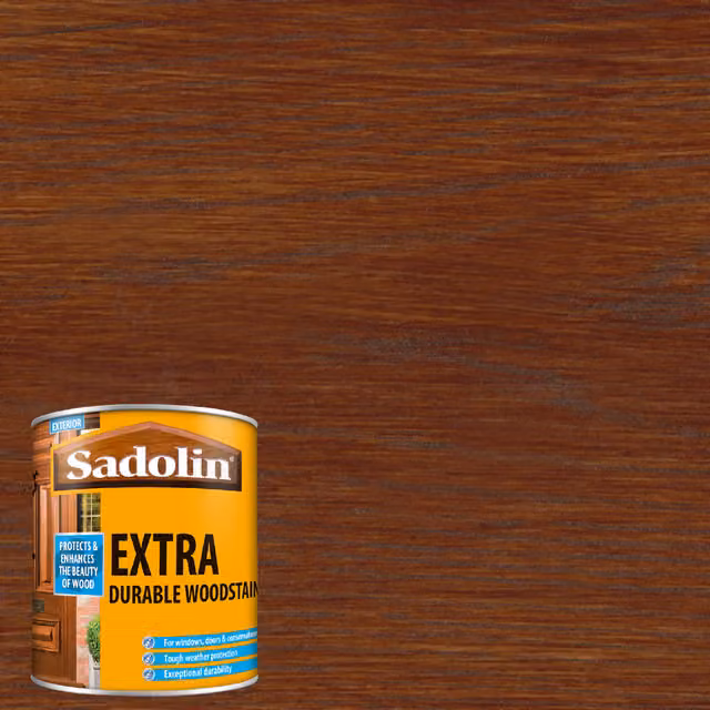 Sadolin Extra Durable Water Repellent Woodstain in Teak, 1 l