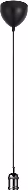 Nordlux Avra Industrial Dome Pendant Light in Black Metal with E27 Socket