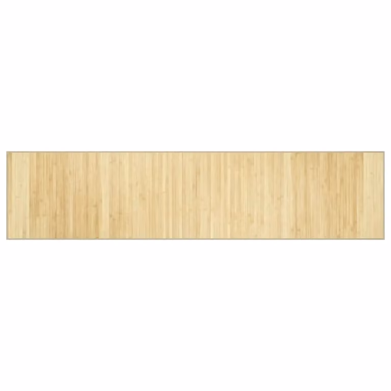 Berkfield Home Rectangular Bamboo Rug in Beige, W/D: 70 x 300 cm