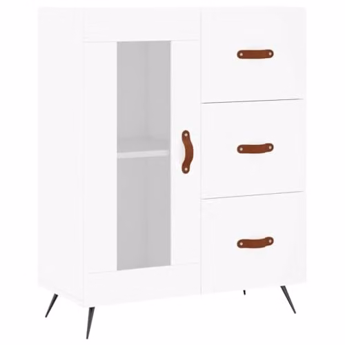 vidaXL Modern White Sideboard in Engineered Wood W/D/H: 69.5 x 34 x 90 cm