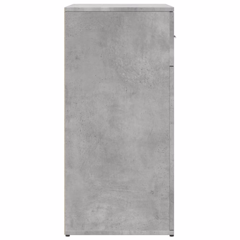 Berkfield Home Set of 2 Modern Sideboards in Concrete Grey, W/D/H: 79 x 38 x 80 cm – 2