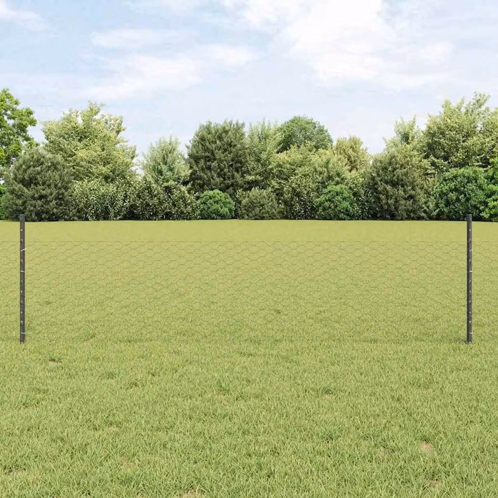 vidaXL Berkfield Home Sleek Expandable Garden Fence Set, Pack of 2, Grey Metal – 2