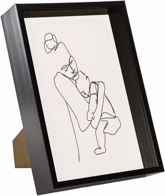 Nicola Spring Black A4 Single Rectangular Deep Box Photo Frame – 1