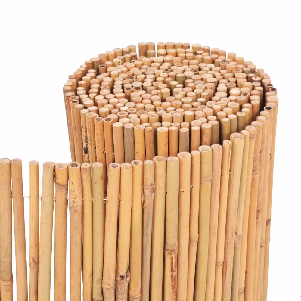 Berkfield Home Woven Bamboo Fence Mat, Brown, W: 500 cm, H: 50 cm – 2