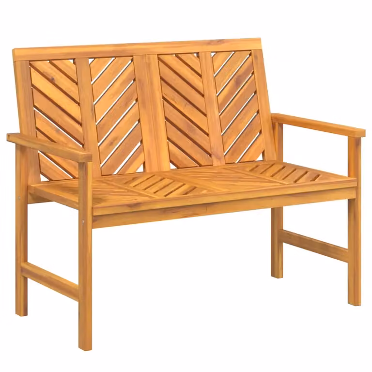 Berkfield Home Rustic Acacia Wood Garden Bench in Brown, Width: 109 cm