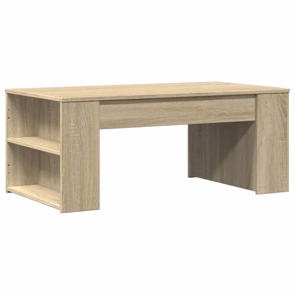 Berkfield Home Sonoma Oak Coffee Table in Brown, W/D/H: 102 x 55 x 42 cm – 2