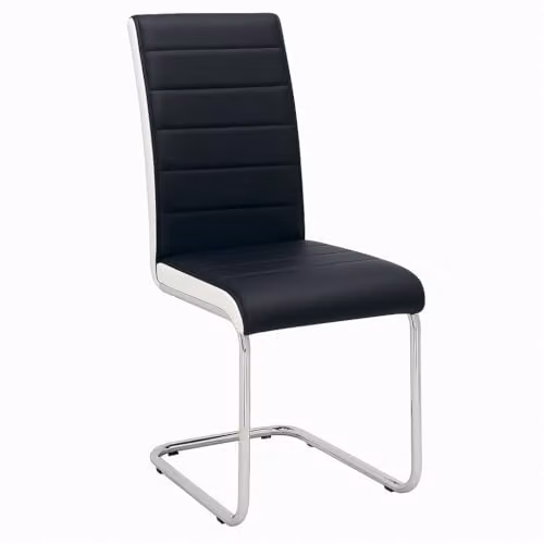 Kosy Koala Modern Dining Set with Rectangular Table and 4 Black Chairs – 2