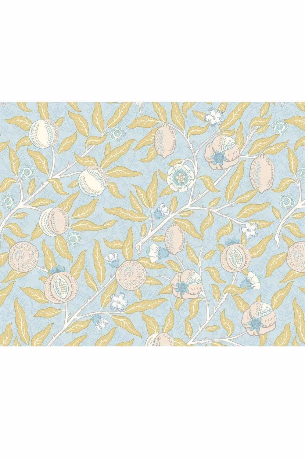 Origin Murals Fruit and Foliage Botanical Wall Mural in Pale Blue, W: 300 cm, H: 240 cm – 2