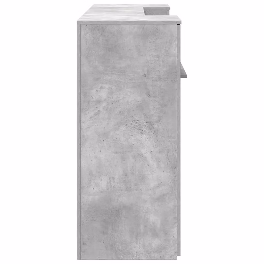 Berkfield Home Reception Desk in Concrete Grey, W/D/H: 200 x 50 x 103.5 cm – 2
