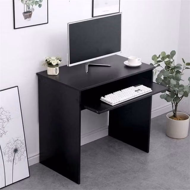 NESTLUNE Black Modern Computer Desk and Laptop Table – 1