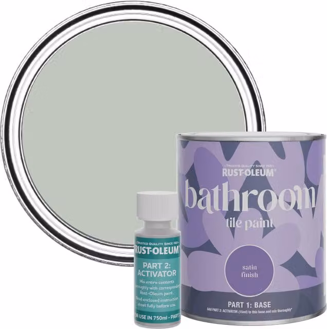 Rust-Oleum Bathroom Tile Paint in Satin Finish, Chalk Green, 0.75 l