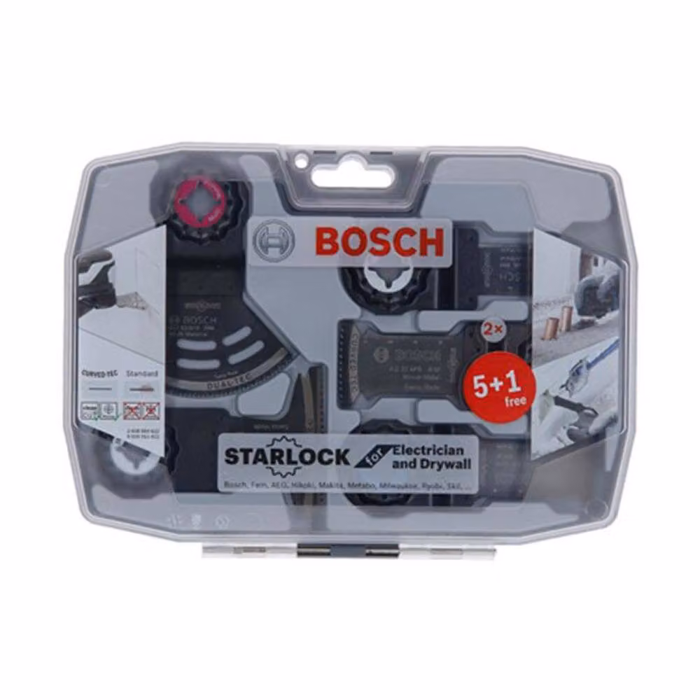 Bosch Starlock 6 Piece Electrician and Drywall Bimetal Set in Grey for Wood and Metal – 2