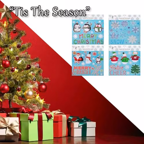 VFM e-Store Christmas Stickers in Multicolour, Varied Design, W: 29 cm, H: 25 cm – 5
