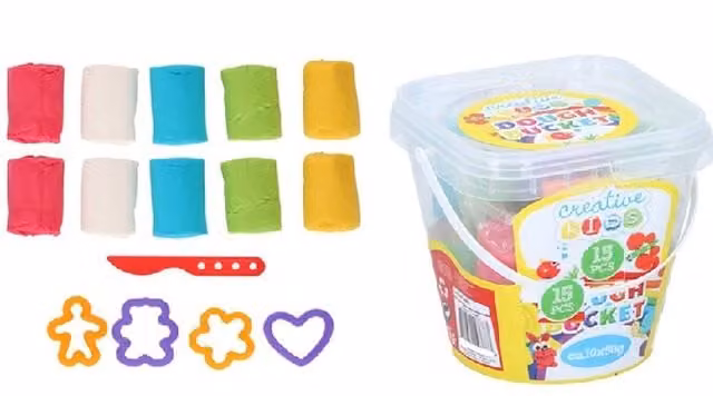 UMKYTOYS 2 Kids Modeling Clay Set in Multicolour Buckets