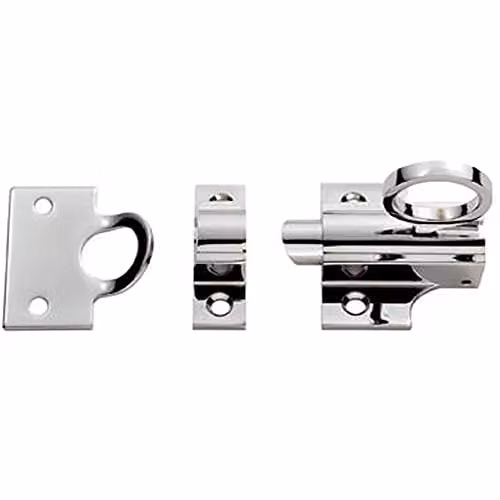 Loops Sprung Fanlight Window Catch in Polished Chrome