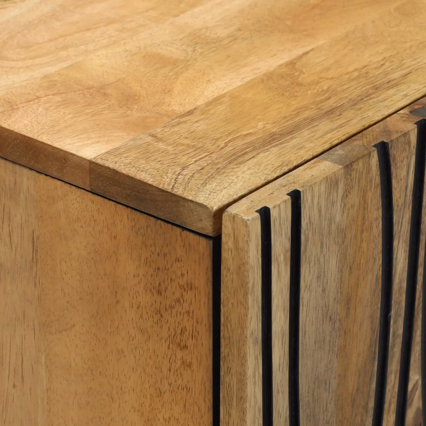 Berkfield Home Rustic Mango Wood Sideboard in Brown, W/D/H: 60 x 33.5 x 75 cm – 4