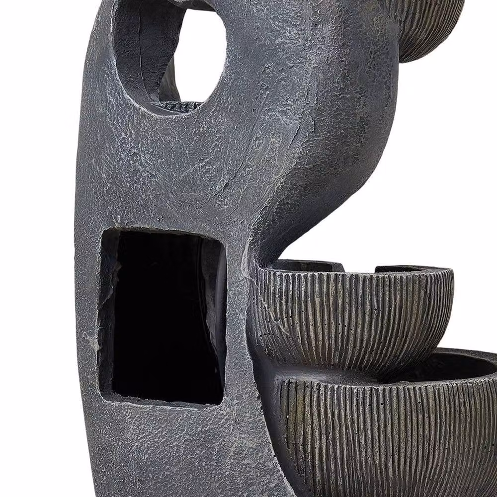 EONLION Electric Waterfall Cascade Fountain in Grey, W/D/H: 100 x 45 x 20 cm – 3