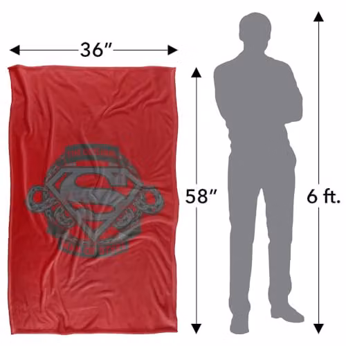 Warner Bros. Superman Man of Steel Silky Touch Super Soft Fleece Throw Blanket, Multicolour, W/D/H: 91 x 147 cm – 4