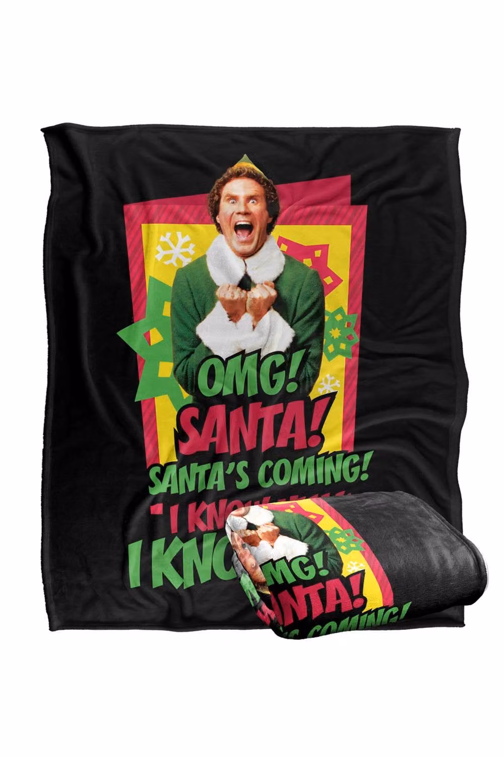 Warner Bros. Elf Christmas Super Soft Silky Touch Throw Blanket, Multicolour, Large – 2