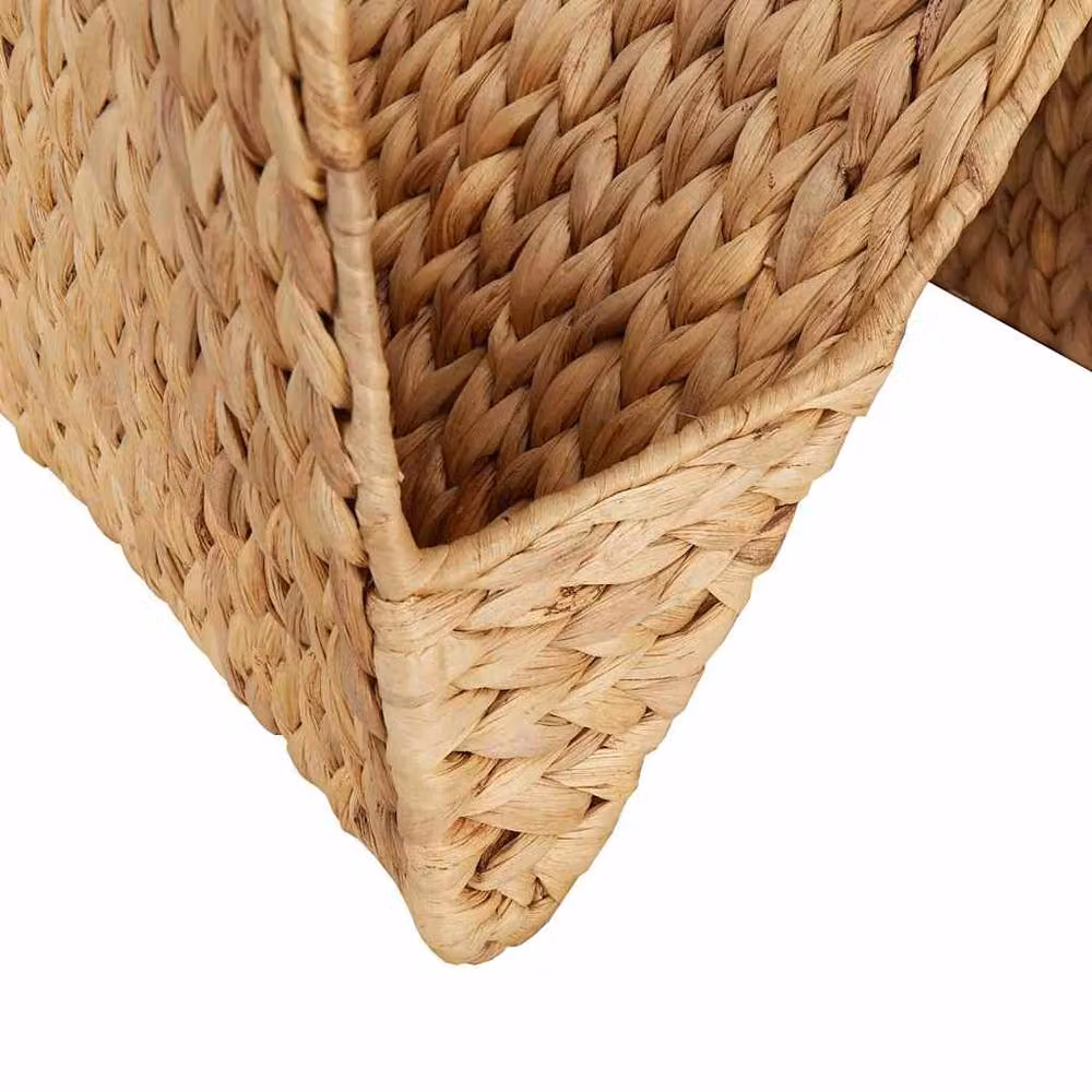 Berkfield Home Brown Water Hyacinth Magazine Holder W/D/H: 31 x 31 x 31 cm – 2