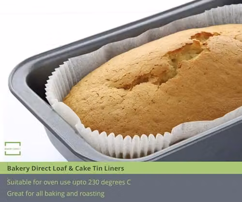 Bakery Direct Ltd Non-Stick Siliconised Cake Tin Paper Liners, White – 2