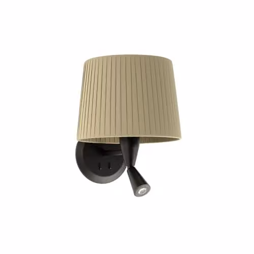 Netlighting Samba Black and Green Wall Reading Light with E27 Socket, W/D/H: 21.5 x 16.0 x 19.0 cm – 1