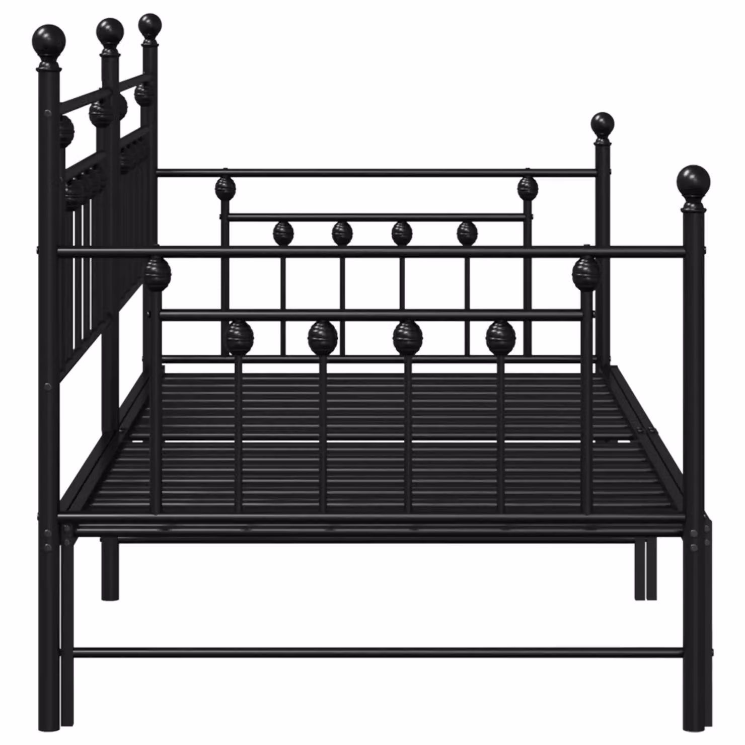 Berkfield Home Black Metal Daybed Frame with Trundle, W: 90 cm, L: 200 cm – 3