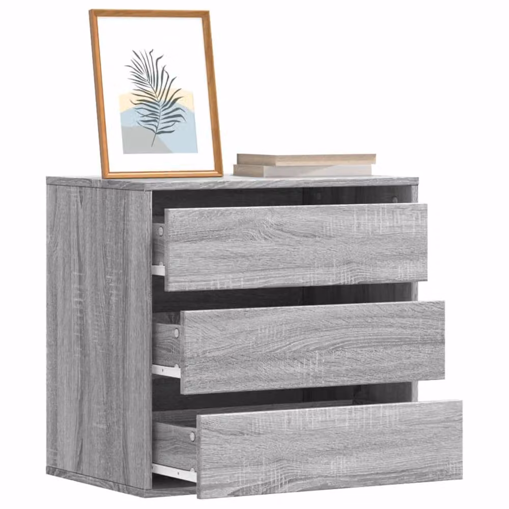 Berkfield Home Corner Chest of Drawers in Grey Sonoma, W/D/H: 60 x 41 x 58 cm – 2