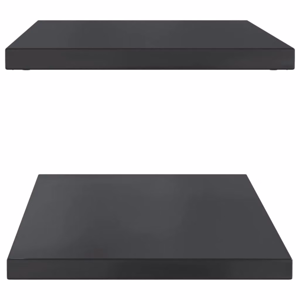 Berkfield Home Black Stainless Steel Wall Shelves, 2 Pack, W/D/H: 100 x 40 x 3 cm – 3