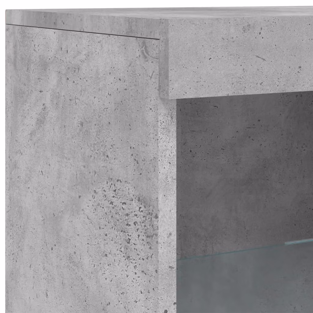 Berkfield Home Modern Wall Mounted Sideboard with Integrated LED Lights in Matt Concrete Grey, W/D/H: 41 x 37 x 100 cm – 3
