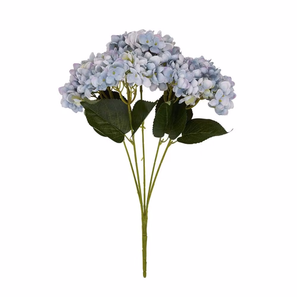 Lemon Pavilion Blue Artificial Hydrangea Bunch, W23 x D23 x H47 cm – 4
