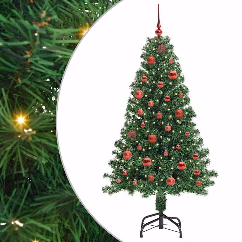Berkfield Home Artificial Christmas Tree with 150 LEDs and Stand, Green, Height: 150 cm – 2