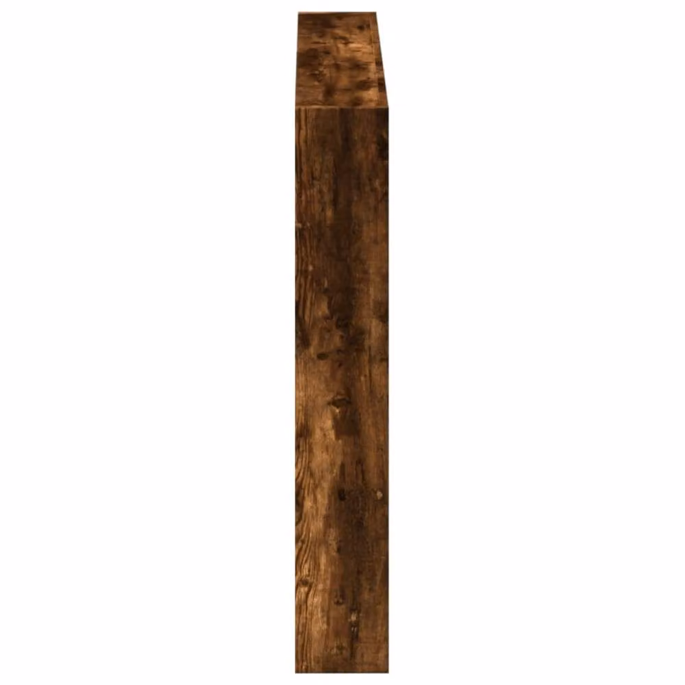 Berkfield Home Headboard Cabinet with LED in Smoked Oak, Brown, W/D/H: 100 x 17 x 102 cm – 5