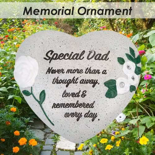 VFM e-Store Memorial Flower Pot Ornament, Grey, W/D/H: 16 x 14 x 14 cm – 3