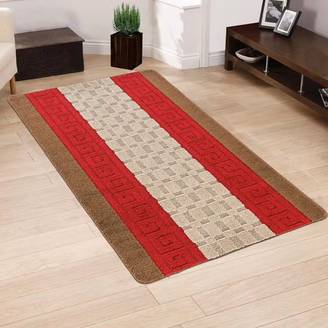 Smart Living Heavy Duty Non Slip Machine Washable Hallway and Kitchen Door Mat, Light Brown, W: 60 cm, D: 110 cm – 1