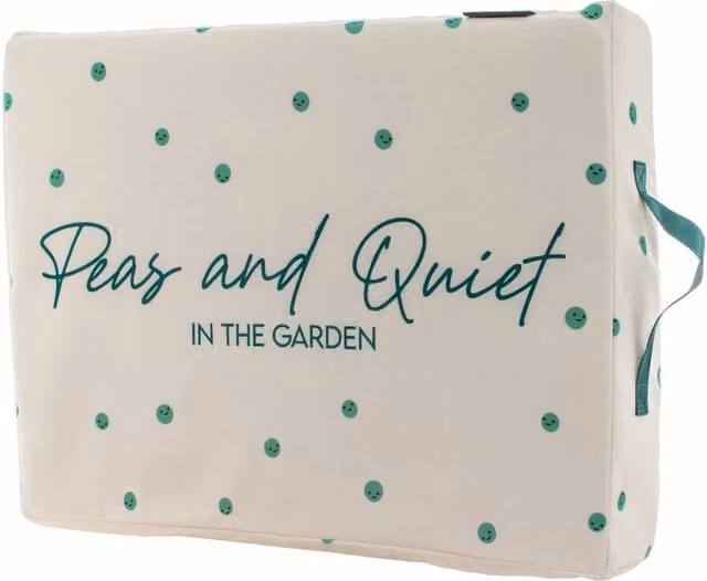 Boxer Gifts Peas and Quiet Black Memory Foam Gardening Knee Pillow with Removable Outdoor Fabric Cover