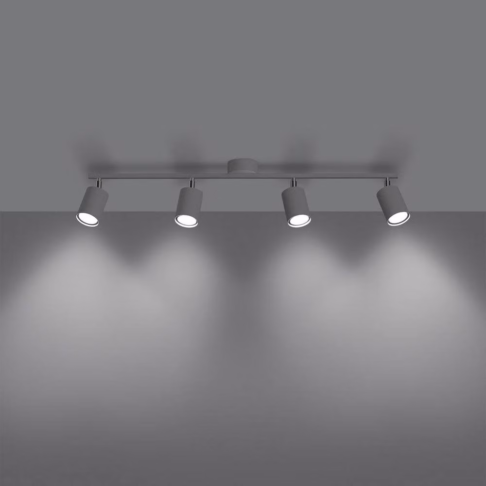 Sollux Lighting Modern White Metal Ceiling Bar Lamp with 4 Lights, W/D/H: 100 x 20 x 24 cm – 2