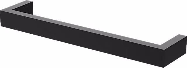 Lux Heat Wall Mounted Electric Stainless Steel Towel Bar in Black