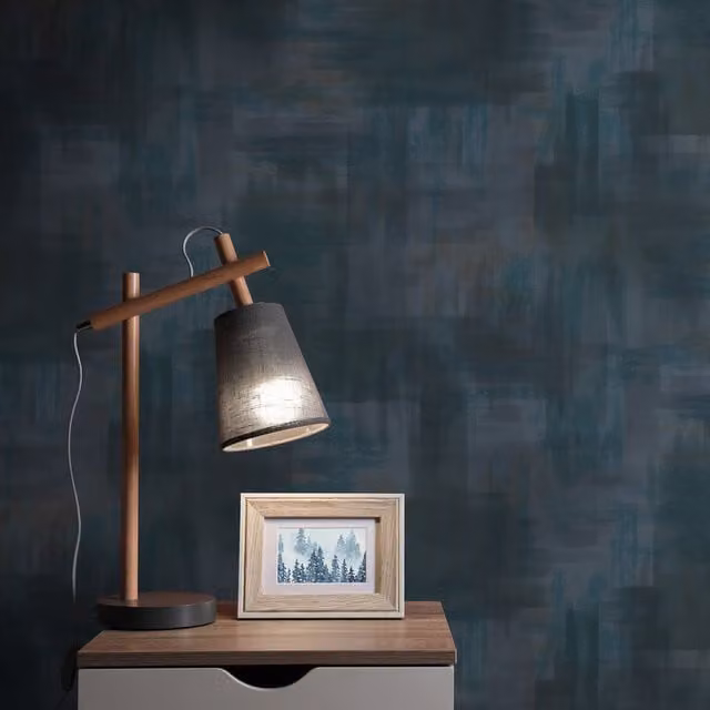Erismann Blue Abstract Industrial Vinyl Wallpaper Roll