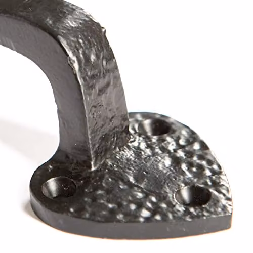 Hammer and Tongs Rustic Arrowhead Iron Door Handle, Matt Black, Pack of 4, H: 15.5 cm – 3